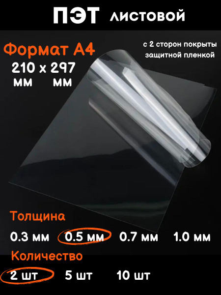 Пластик для фоторамки, моделирования. Прозрачный листовой пластик для ...