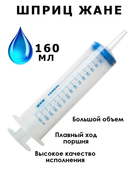 Шприц Жане 160 мл медицинский - купить с доставкой по выгодным ценам в ...