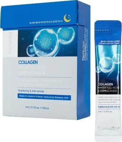 FarmStay Collagen Moistfull Маска ночная в саше с коллагеном, 20 шт х 4 ...