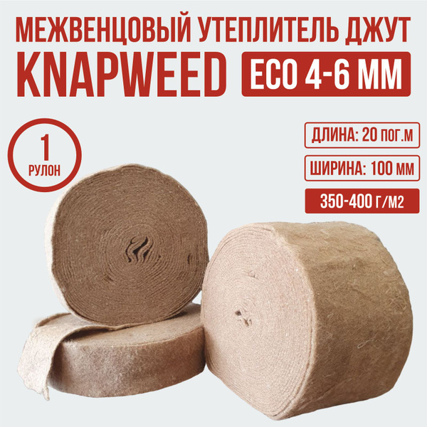Джут утеплитель межвенцовый 120 мм 4-6 мм 20 пог.м купить по доступной ...