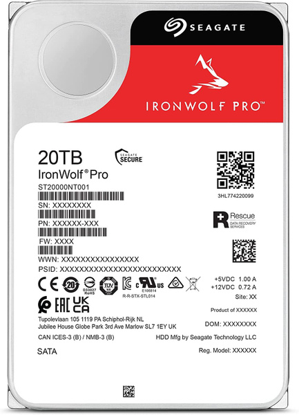 20 ТБ Внутренний жесткий диск Seagate IronWolf Pro (ST20000NT001 ...