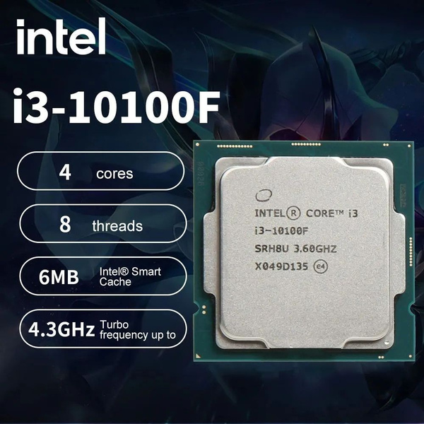 Процессор Intel INTEL I3 10100F OEM, OEM (без кулера), 4 яд., 3.6 ГГц ...