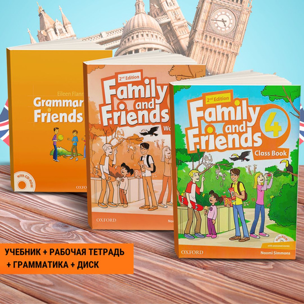 Family and Friends 4 (2nd edition) Учебник + Рабочая тетрадь + Grammar ...