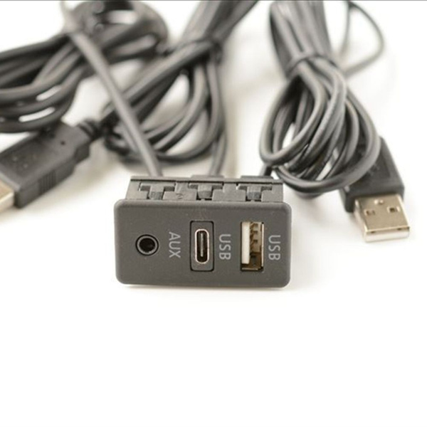 1,5 м Крепление Приборной Панели Автомобиля AUX TYPE C Разъем USBC USB ...