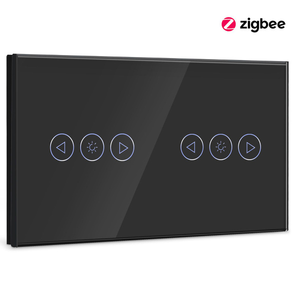 Cенсорный выключатель диммер с Алисой, 2 Zigbee светорегулятор ,Умный ...