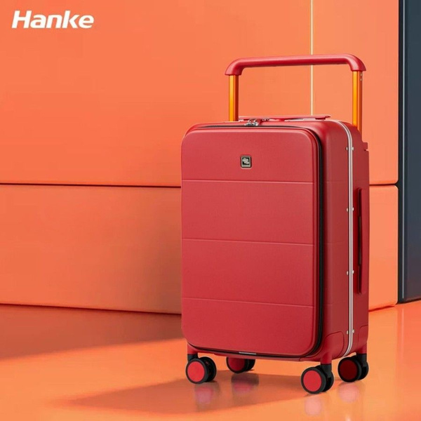 Чемодан HANKE, M красный, рама из алюминия, на колёсах - купить с ...