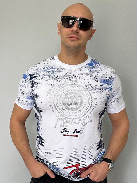 Футболка TOMNIXX, размер 52, 54, цвет белый, хлопок; эластан - купить ...