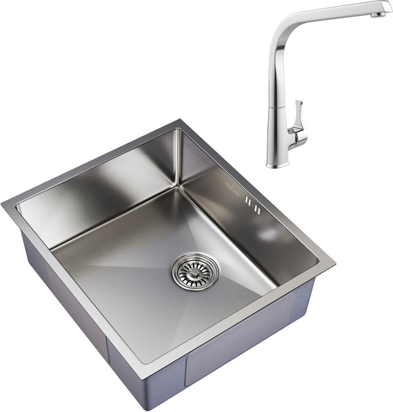 Комплект Мойка кухонная Mixline 548568 сатин / Смеситель MEGA Mega ...