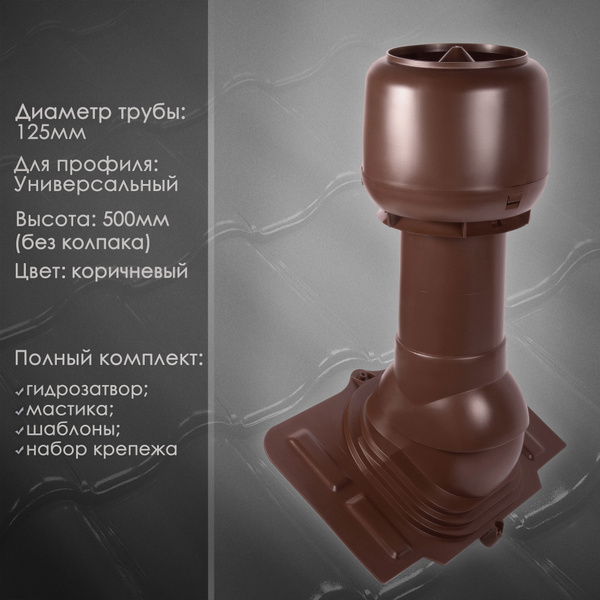Комплект кровельной вентиляции D125 универсальный - купить с доставкой ...