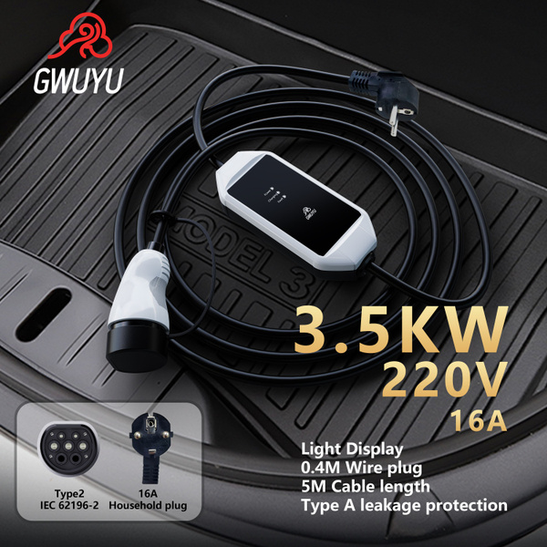 Портативное зарядное устройство для электромобиля GWUYU M64, тип 2, 3,5 ...