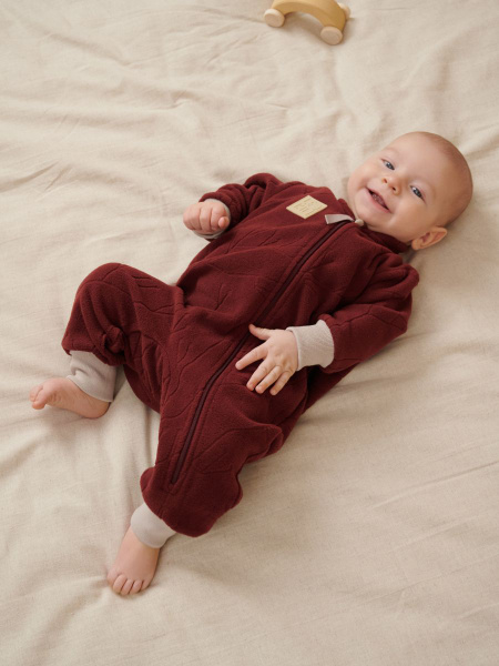 Комбинезон флисовый для детей Leokid Snowberry Redwood (74) нательный ...