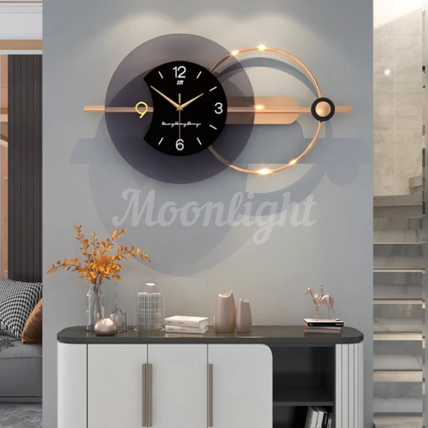 Настенные часы горизонтальные, дизайнерские, бесшумные, большие, часы ...