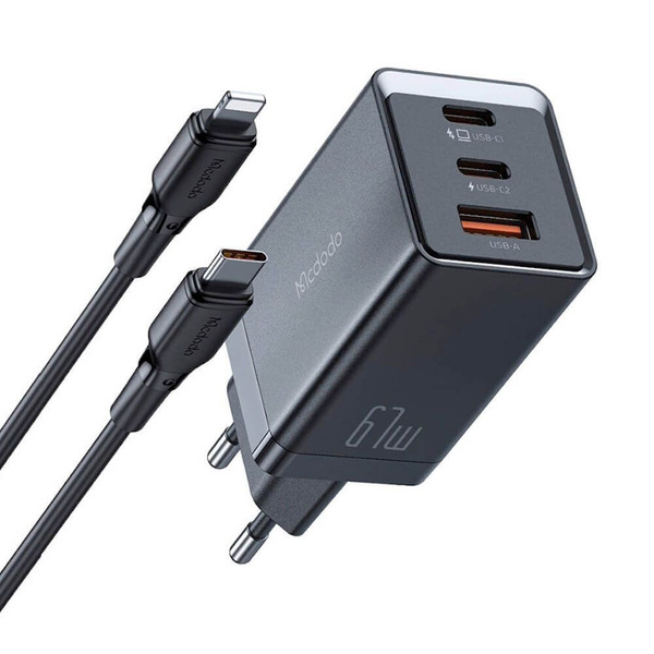 Сетевое зарядное устройство Mcdodo CH-1543, 67 Вт, USB 3.0 Type-A, USB ...