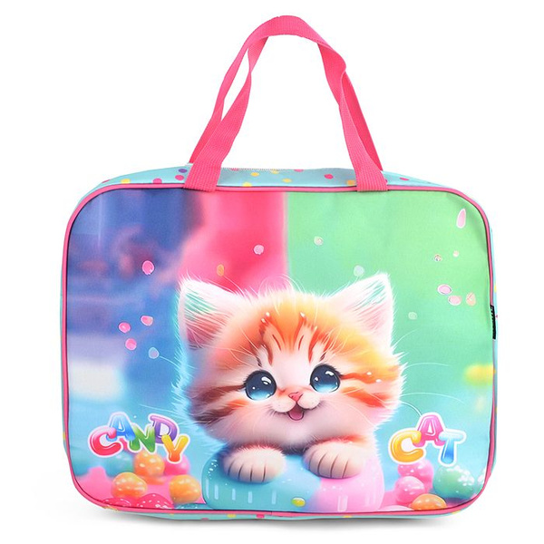 Папка для тетрадей, ИЗО и технологии "Candy Cat" A4 (36x28x8 см ...