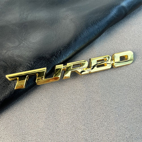 Металлическая наклейка на авто turbo золотой шильдик - купить по ...