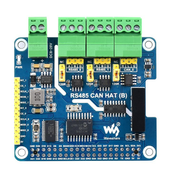 Изолированная плата расширения RS485 CAN для Raspberry Pi, двойной ...