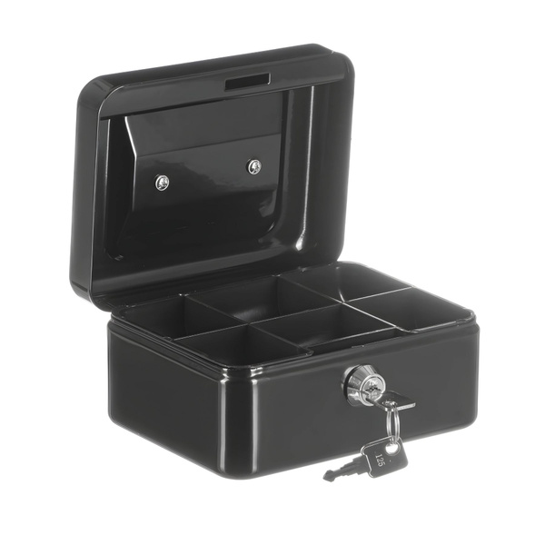 Ящик / сейф для денег SAFEBURG Keeper-15*6 Black Gloss, металлический ...