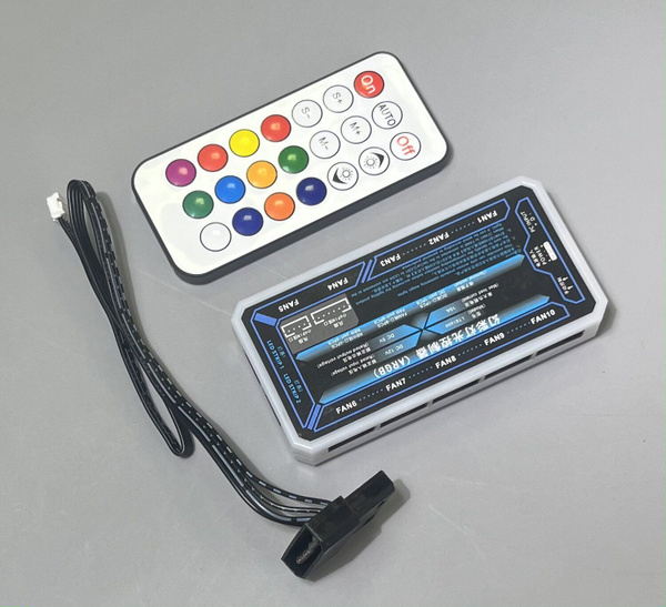 Контроллер для вентиляторов 6-pin RGB с пультом - купить кулер по ...
