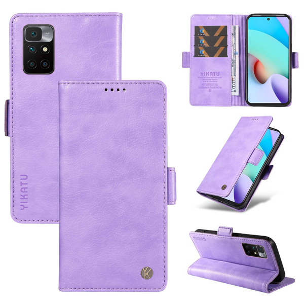 Custodia Portafoglio In Pelle PU Con Supporto Per Xiaomi Redmi 10 / Redmi 10 2022 / Redmi 10 Prime, Cover Con Slot Per Carte E Chiusura Magnetica, Nero