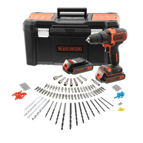 Дрель-шуруповерт Black+Decker Black & Decker BCK186D2KA 18 в 2 х 2 Ач ...