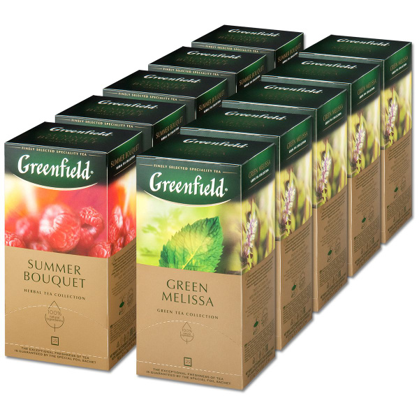 Чай фруктовый и зеленый Greenfield (Гринфилд) "Summer Bouquet" с ...