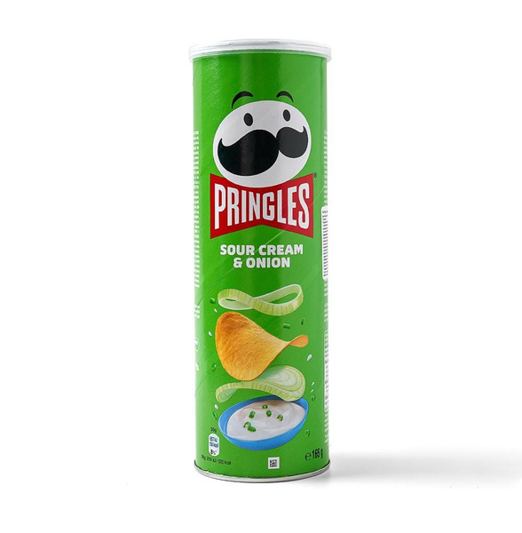 Чипсы картофельные со сметаной и луком, Pringles, 165 г, Бельгия - в ...