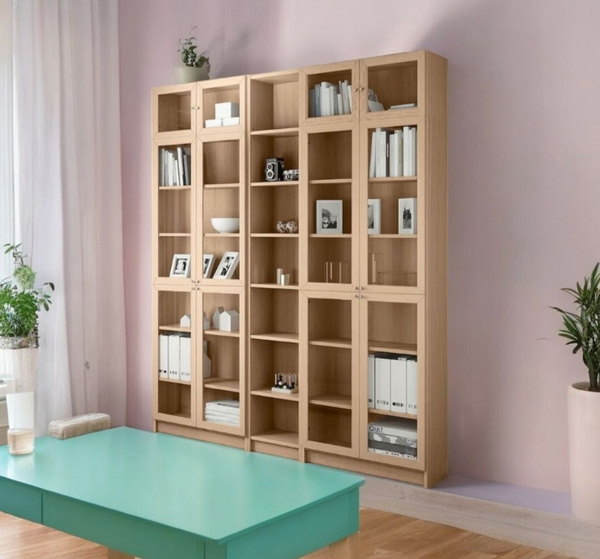 Шкаф книжный Фиеста-мебель Стеллаж Билли 15, 200x30x237 см - купить по ...