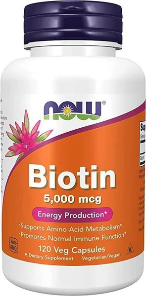Now Biotin 5000, Пищевая добавка Здоровые волосы, кожа, ногти,Биотин ...