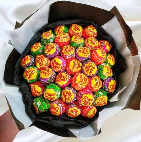 Букет из чупа чупсов Chupa Chups ShokoTrendy 35 шт - купить с доставкой ...