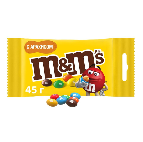 Шоколад с арахисом, M&M's, 50 г - купить с доставкой по выгодным ценам ...