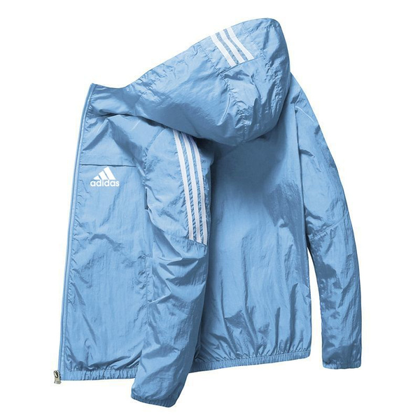 Ветровка Женский, Мужской adidas синий Полиэфирное волокно, размер 48 ...