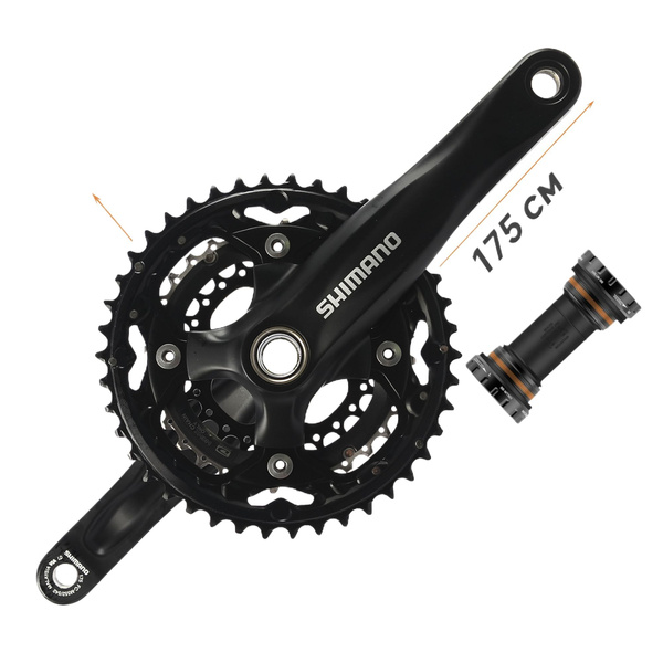Система шатунов Shimano DEORE FC-M552, 3х10 скоростей, шатун 175мм, 42 ...