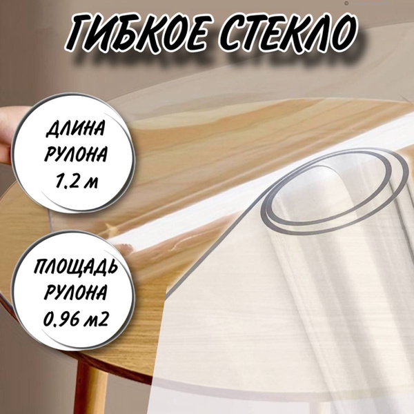 Мягкое окно для веранды 0,8мм х 0,80м х 1,2м / термопленка для стекол ...