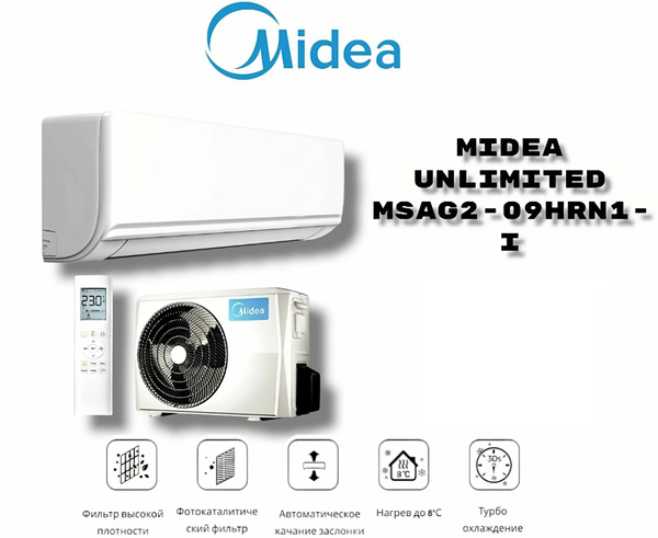 Настенный кондиционер Midea UNLIMITED MSAG2-09HRN1-I - купить по ...