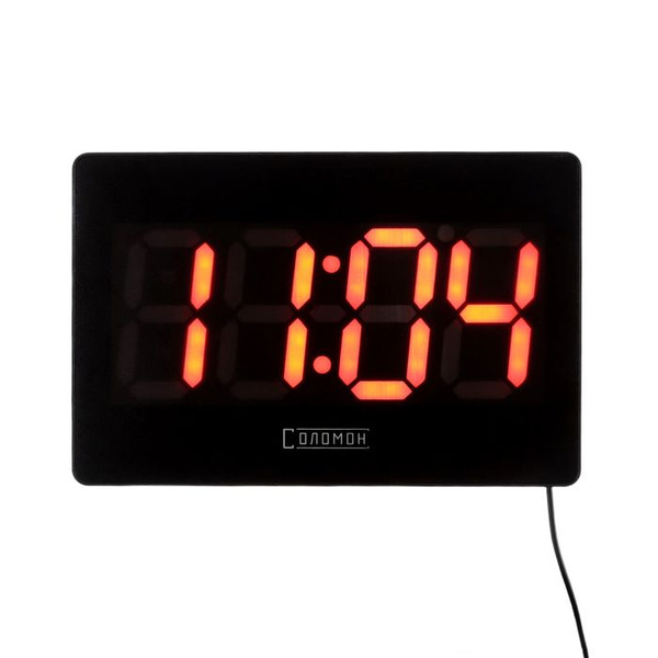 Часы электронные настенные, настольные "Соломон", будильник, 15.5 х 23. ...