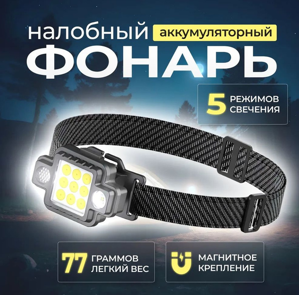 Фонарь налобный универсальный для туристов - купить с доставкой по ...