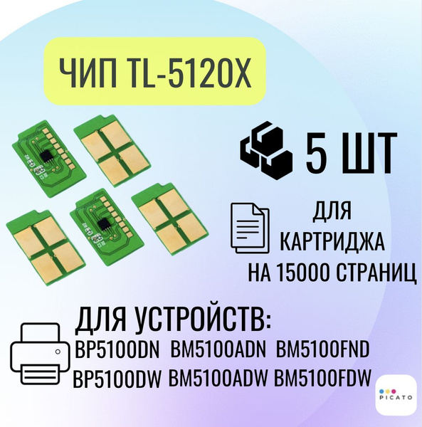 Комплект Чип для картриджа TL-5120X для принтера BP5100DN/ADN/DW, 15К ...