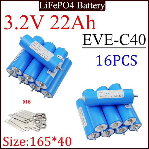 16 шт. 3,2 В, 22 Ач литий-железо-фосфатный аккумулятор класса A ...