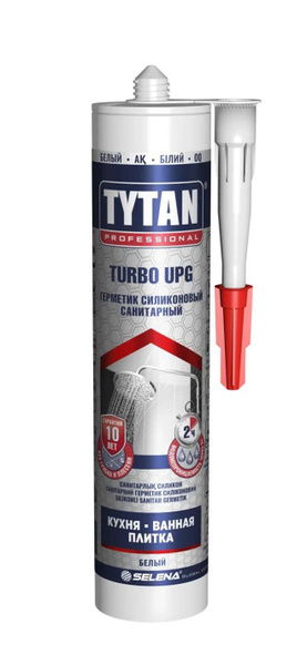 Герметик силиконовый санитарный UPG TURBO прозрачный TYTAN 280мл ...