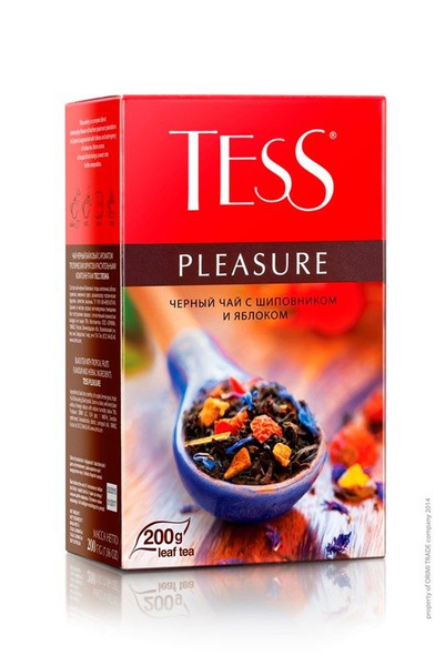 Чай Tess Pleasure с шиповником и яблоком черный, 200г купить на OZON по ...