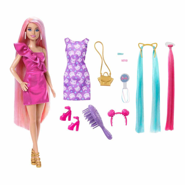 Barbie Куклы Барби с длинными великолепными волосами Кукла с розовыми ...