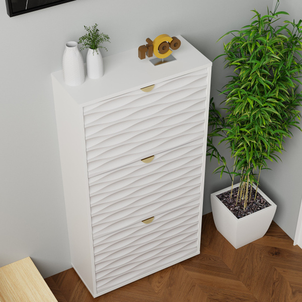 Обувница Ricoo Грейс тип 4 Волна, МДФ, ЛДСП, 60x25x111 см - купить по ...