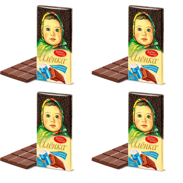 Шоколад Аленка Много молока молочный 90 г, набор: 4 штуки купить на ...