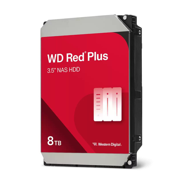 8 ТБ Внутренний жесткий диск Western Digital HDD 8TB Red Plus (WD80EFPX ...