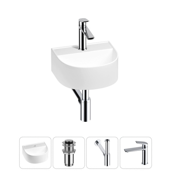 Маленькая раковина в туалет Wellsee WC Area 20212117R в наборе 4 в 1 ...