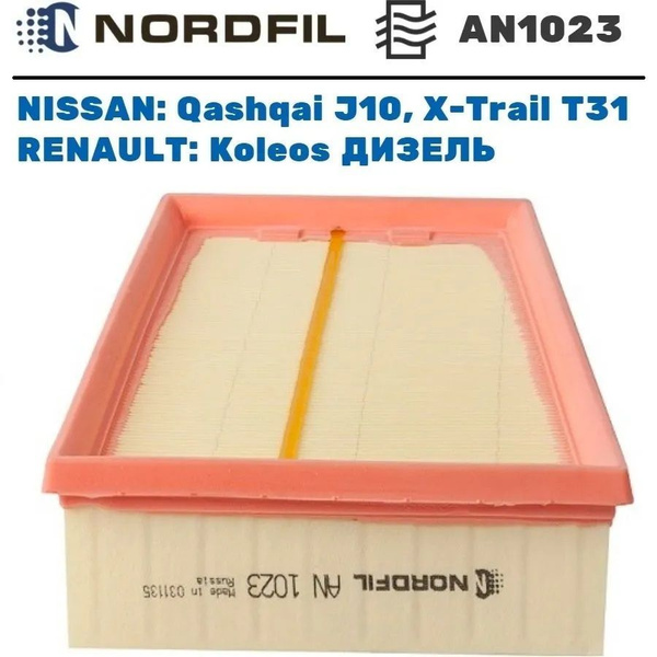 NORDFIL Фильтр воздушный Пылевой арт. AN1023, 1 шт. купить на OZON по ...