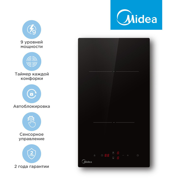 Электрическая варочная панель Midea MCH32202, 2 конфорки, сенсорное ...