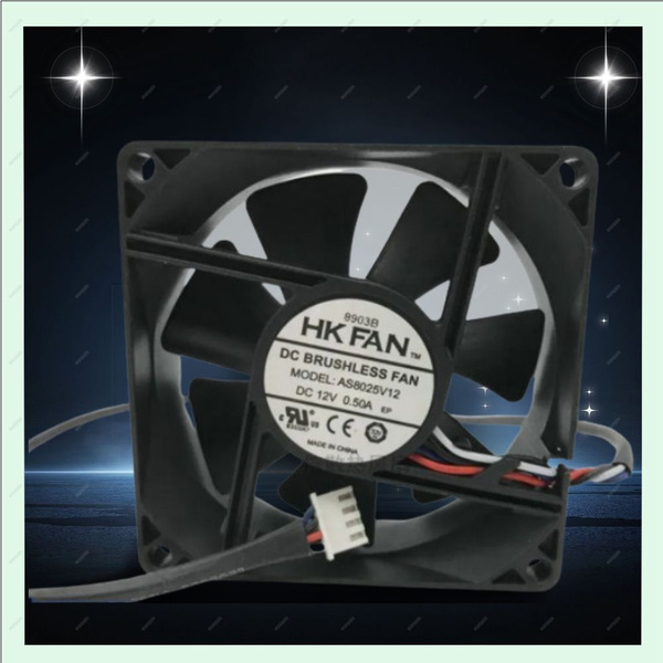 HKFAN AS8025V12 DC12V 0.50A 8025 80X25MM Cooling Fan 4-Lines