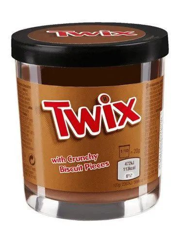 Шоколадная паста Twix Твикс с кусочками печенья (Великобритания), 6шт ...