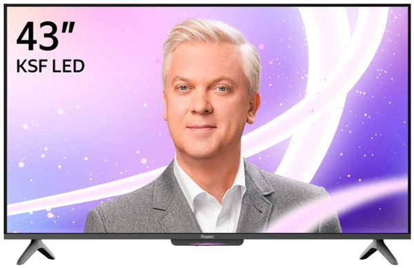 Яндекс Телевизор ТВ Станция Бейсик с Алисой на YaGPT, 43“, 4K UHD 43 ...